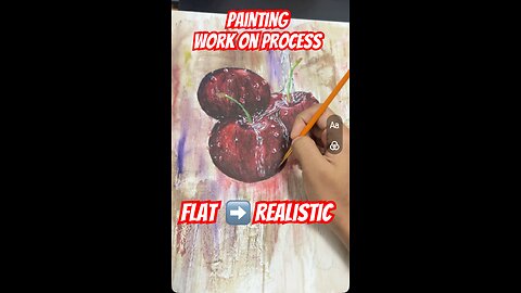 ⭕️my painting! The Art of Making Fruit Look Fresh! 🍒 Realistic Painting Process