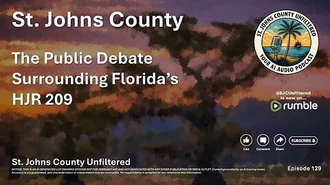 Episode 129 - The Public Debate Surrounding Florida’s HJR 209