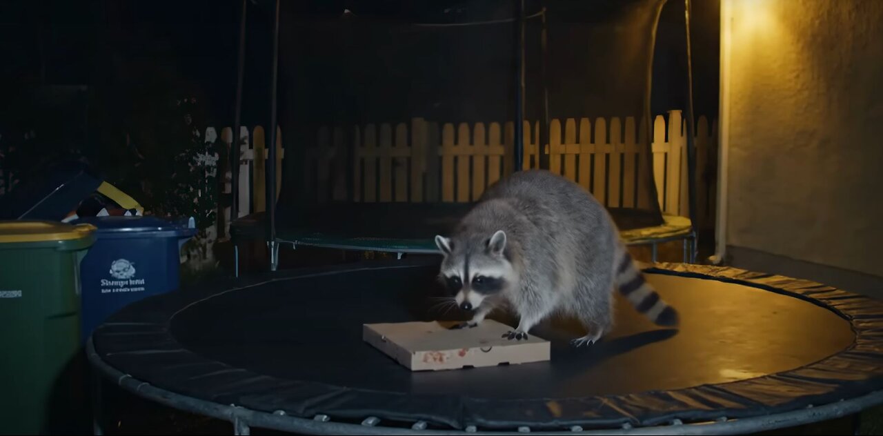 Animals Jumping On The Trampoline