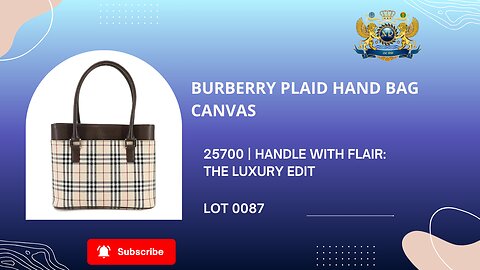 BURBERRY PLAID HAND BAG CANVAS