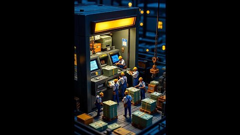 Inside an ATM: Tiny Workers Powering the Cash Machine! 💵😂 ---