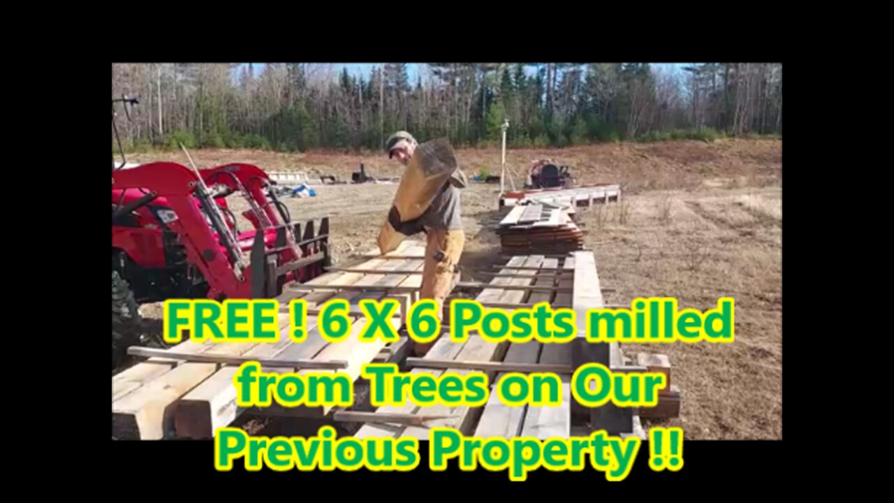 Using 6 x 6 Posts processed on our Sawmill for Our Gate | Prepping the Gate Posts for Installation