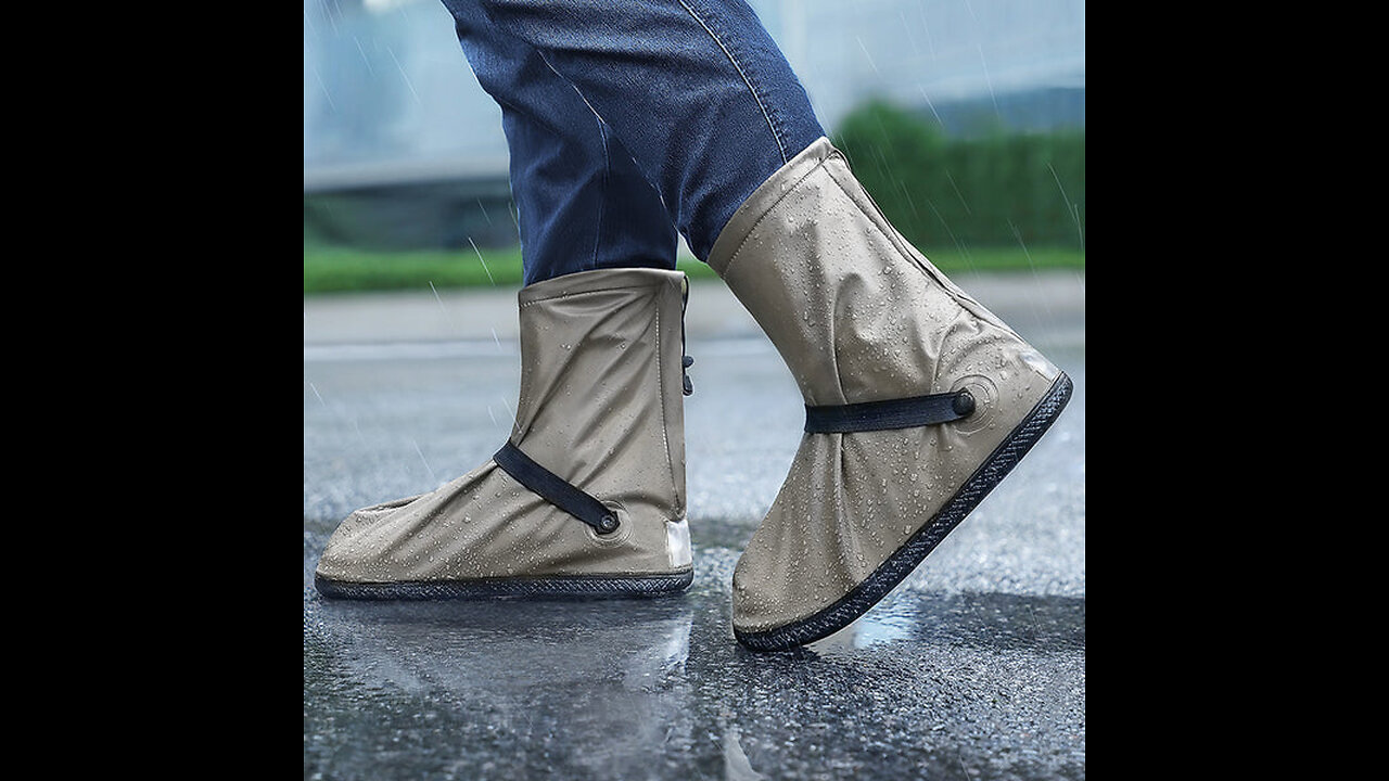 Waterproof Boot Covers with Zipper Closure & Reflective Strip, Keep Your Pairs Dry