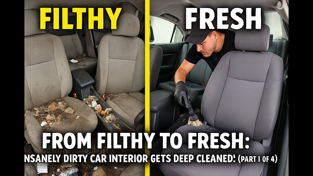 From Filthy to Fresh: Insanely Dirty Car Interior Gets Deep Cleaned! (Part 1 of 4)