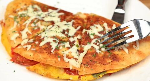 Have Tomatoes and Eggs? Make This Crispy Tomato Egg Quesadilla. Easy and Delicious