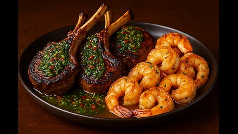 Chimichurri Lamb Chops & Garlic Butter Shrimp | FlavorVille Surf & Turf