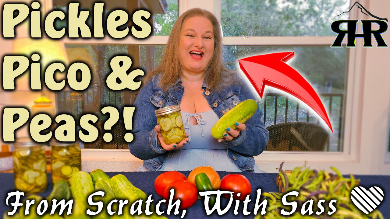 From Garden to Frdige: Making Pickles, Pico de Gallo & Shelling Peas | Homestead Kitchen Day