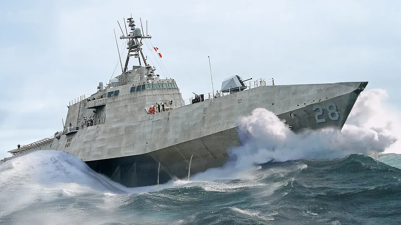 A Day in Life of US Navy Ship Battling Extreme Waves at Sea
