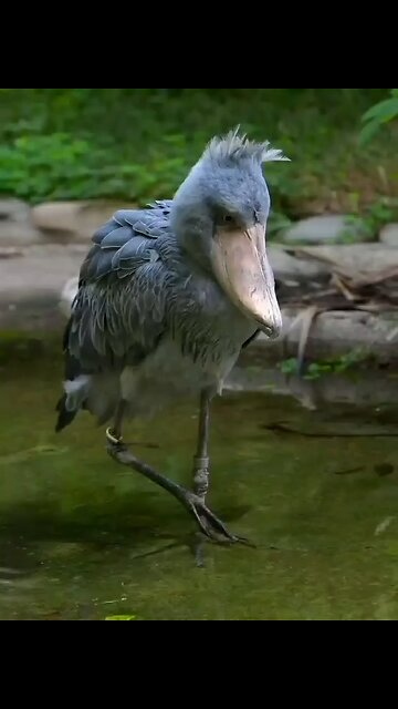 Shoebills often stand on one leg, but they have to master this skill first