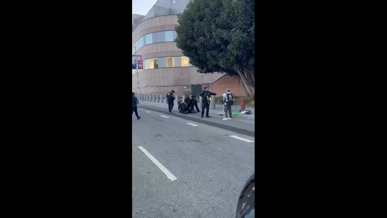 Downtown LA earlier today.