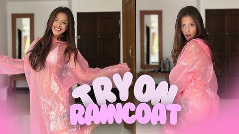 [4K USA] Raincoat Try-On Haul | Soft Pink Fresh Look