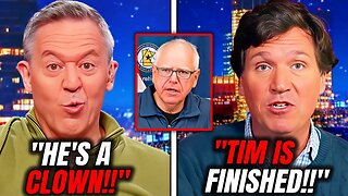 Greg Gutfeld & Tucker Carlson DESTROY Tim Walz On LIVE TV