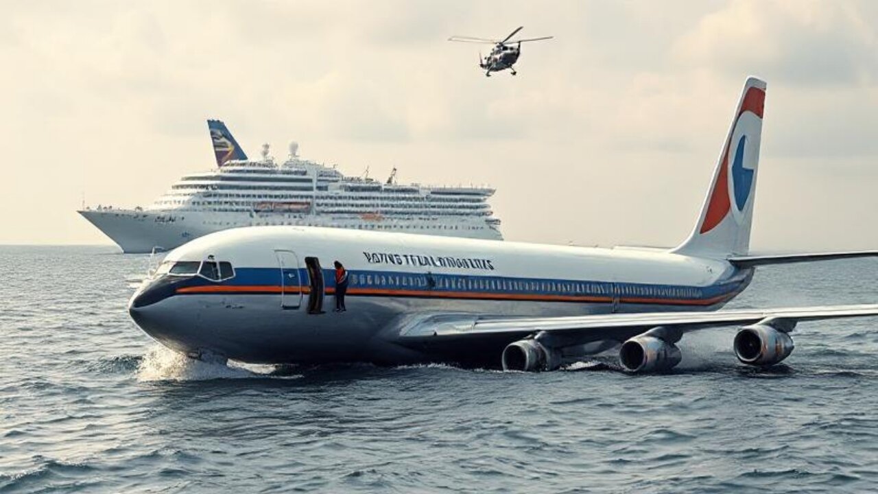 Plane crash Land on the Water.