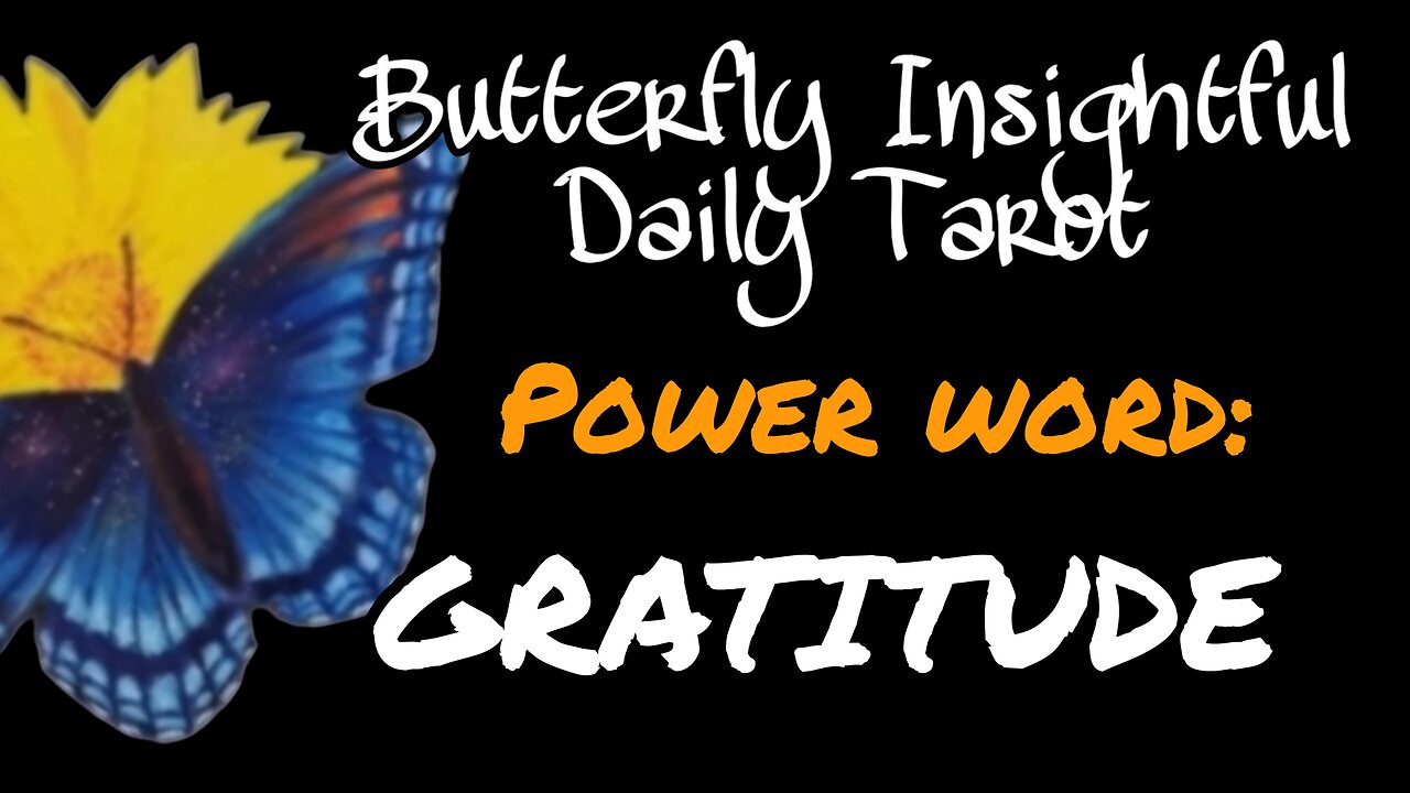 Butterfly Insightful Daily Tarot - Mythbusting - success comes from being grateful!