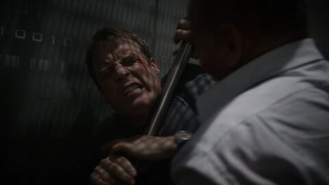 Fighting scene, Mark Valley vs Mitch Pileggi