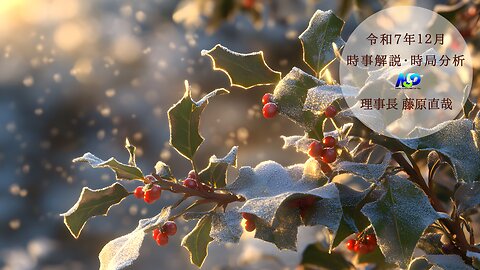令和7年12月時事解説・時局分析｜藤原直哉理事長（収録型）
