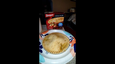 Eating Banquet Chicken Pot Pie, Dbn, MI, 6/2/25