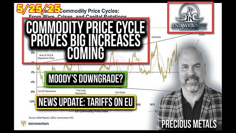 5/25/25 - COMMODITY PRICE CYCLE, MOODY’S DOWNGRADE, TARIFFS ON EU, MEMORIAL DAY, Pray! - with And We Know