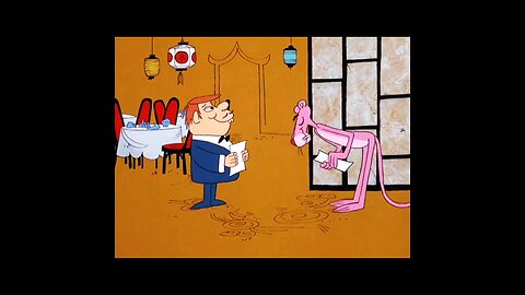 Pink Panther as a Waiter