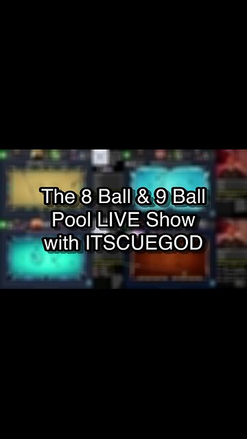 The 8 Ball & 9 Ball Pool LIVE Show with ITSCUEGOD
