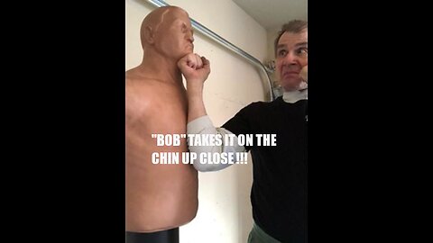 BOB THE TRAINING DUMMY TAKES IT ON THE CHIN UP CLOSE BY JKD SIFU MIKE GOLDBERG