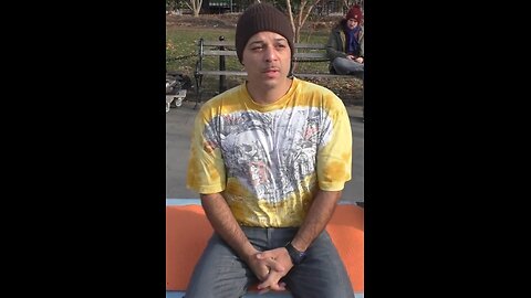 Luodong Massages Hispanic Construction Worker At Washington Square Park
