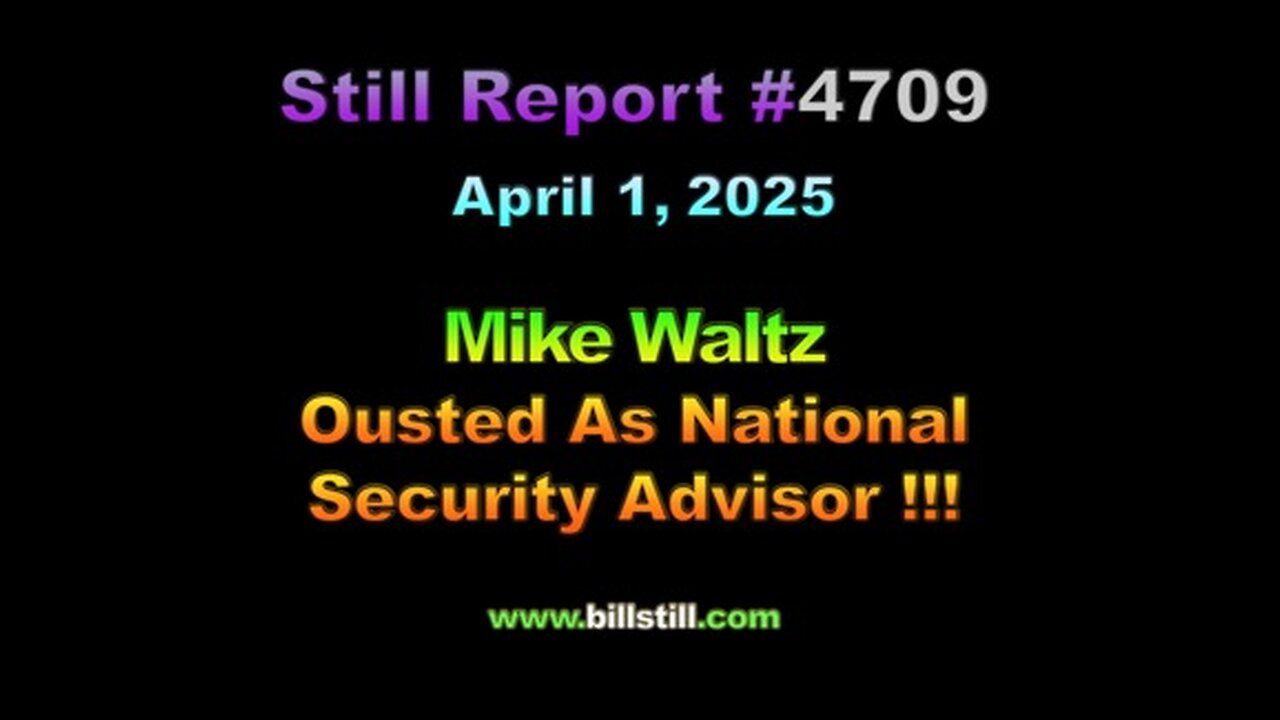 , Mike Waltz Ousted as National Security Advisor, 4709