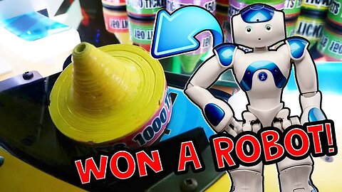 WE WON A ROBOT FROM THE ARCADE!
