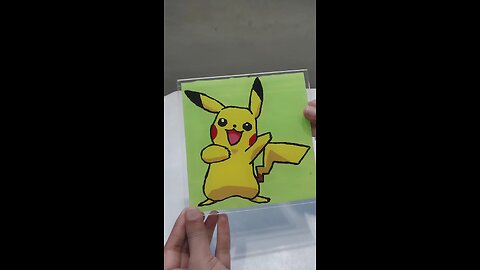 Pikachu glass painting