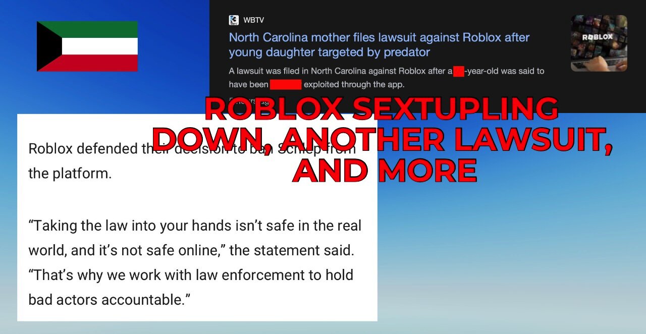 Roblox SEXTUPLING DOWN Against Schlep While being SUED