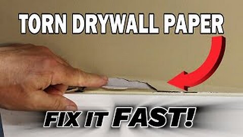 FIX TORN DRYWALL PAPER THE RIGHT WAY! Easy, No Experience Needed!