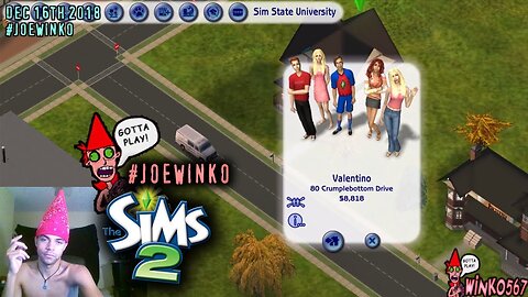 College Party of 5 - Sims 2 Livestream (Dec 16th 2018) - Joe Winko