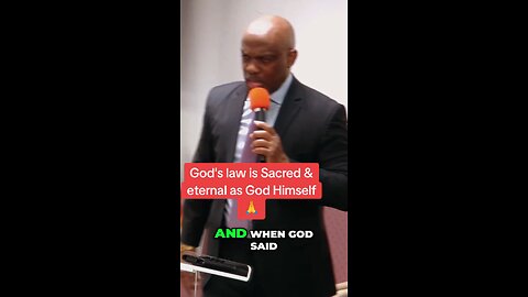 God's law is Sacred & eternal as God Himself!