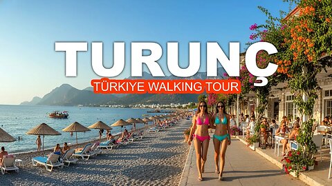 Turunç ,Marmaris, Türkiye walking tour 4K 60 FPS. Perfect resort town for peaceful rest!