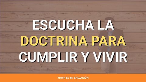 👂 ️Escucha la doctrina para cumplir y vivir | Deuteronomio 4:1-4