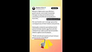 False flag attack in Australia targeting Jewish festival. Israel demands strict antisemitism laws.