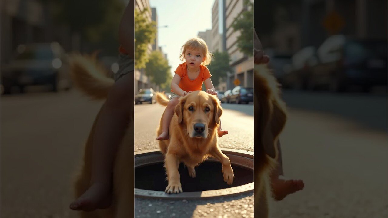 Dog Rescues Crying Baby from Manhole | Ultra-Realistic AI Cinematic Story