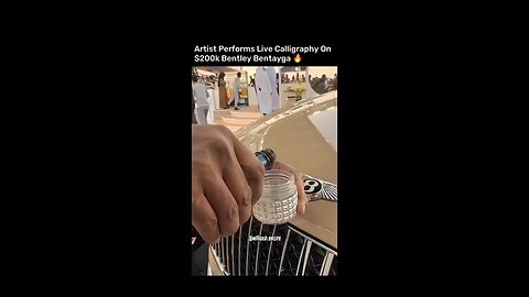 "LIVE Calligraphy on a $200K Bentley Bentayga 🇶🇦 – Luxury Meets Art Like Never Before!"