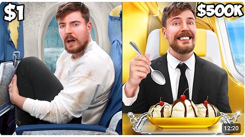 $1 vs $500,000 Plane Ticket!