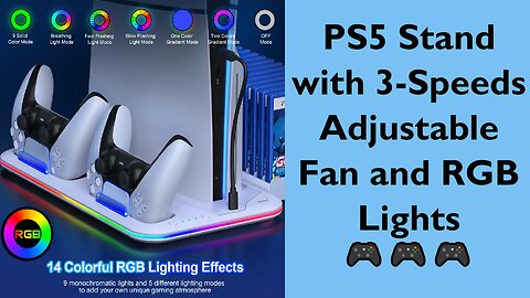 customers reviews about this PS5 Stand with 3-Speeds Adjustable Fan and RGB Lights.