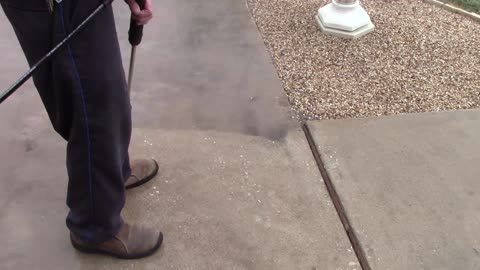 Testing the new pressure washer