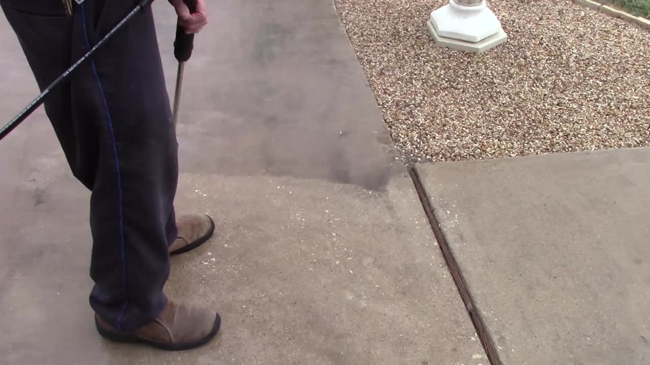 Testing the new pressure washer