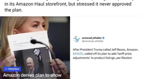 Amazon Tariffs We will not Comply ....
