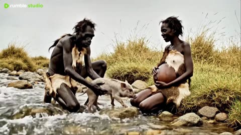 Life a Million Years Ago | A family of cavemen who stole a wild boar baby were retaliated against!