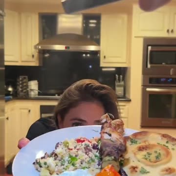 Kebabs for my friends! The grill stopped working a few minutes before cook time