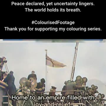 British Prime Minister’s Arrival Speech #ColourisedHistory