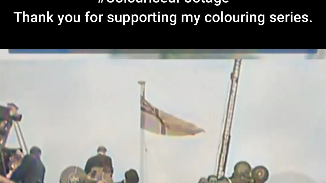 British Prime Minister’s Arrival Speech #ColourisedHistory