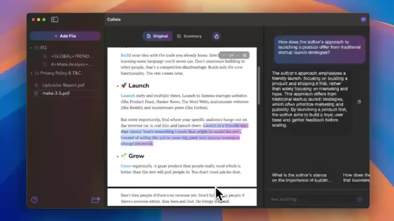Revolutionize How You Read & Summarize PDFs on Mac – Meet Collate!