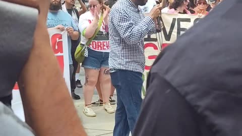 Mass march for humanity in Bryant Park.
