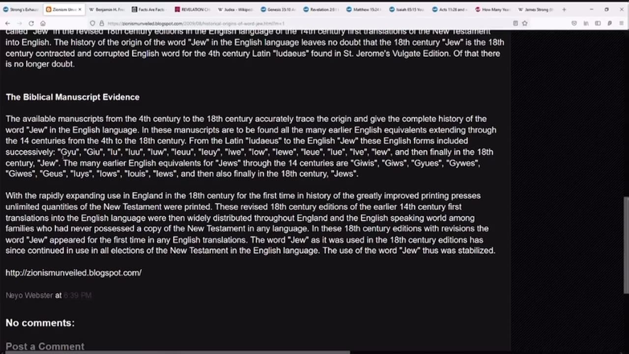Word jew didn't exist till 1775. By Adaptordie